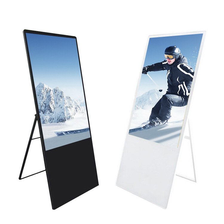 Portable 32 43 49 55 65 inch floor standing shopping player network intelligent LCD kiosk Digital Signage Display Poster