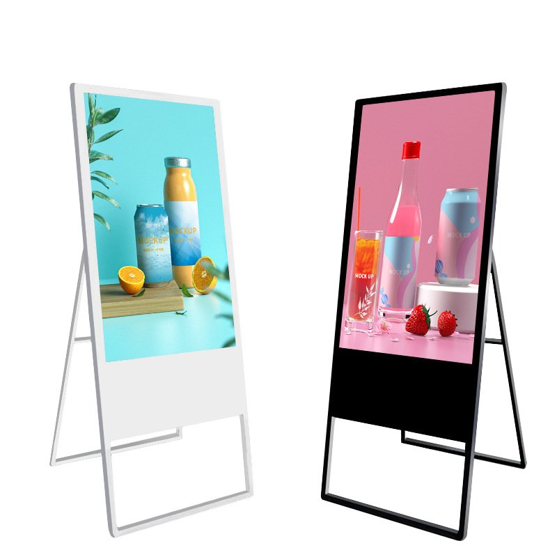 Portable 32 43 49 55 65 inch floor standing shopping player network intelligent LCD kiosk Digital Signage Display Poster