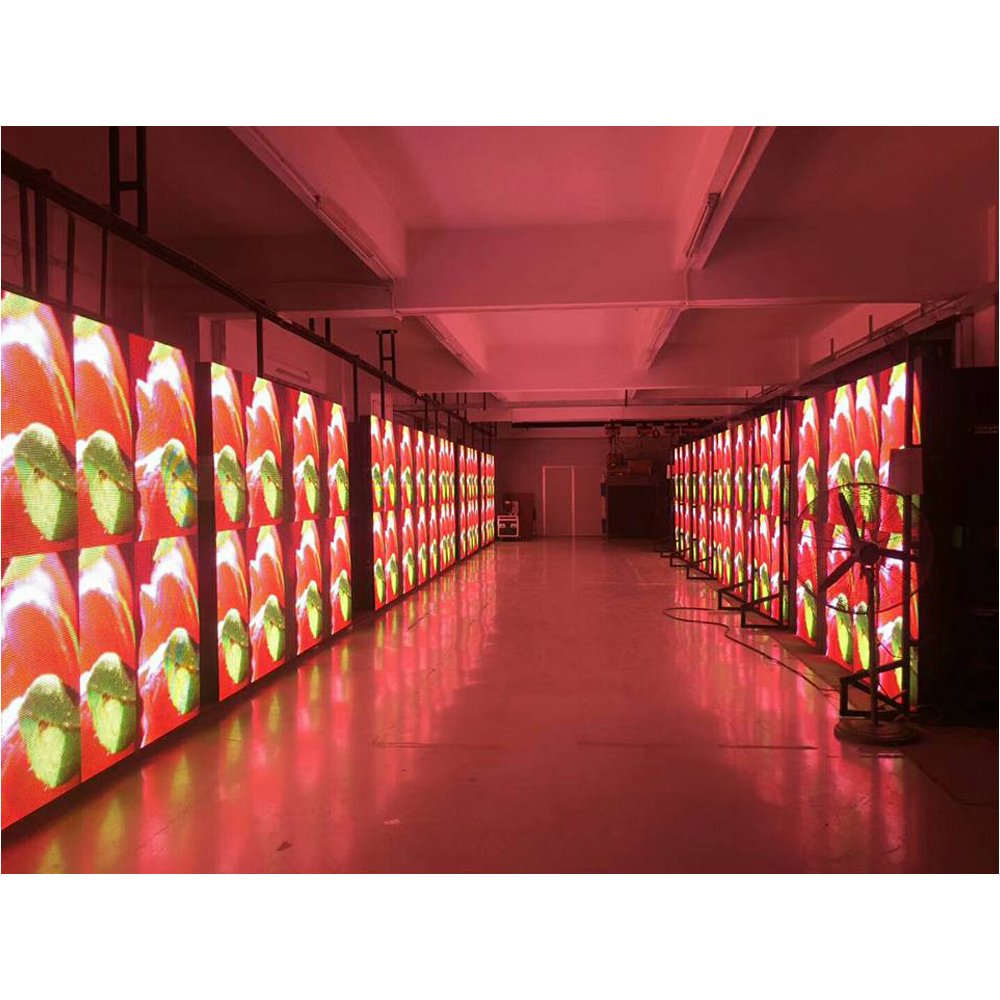 P8 SMD 3535 RGB full color LED display unit board 32x16 pixel 256mmx128mm 1/4 scan LED module