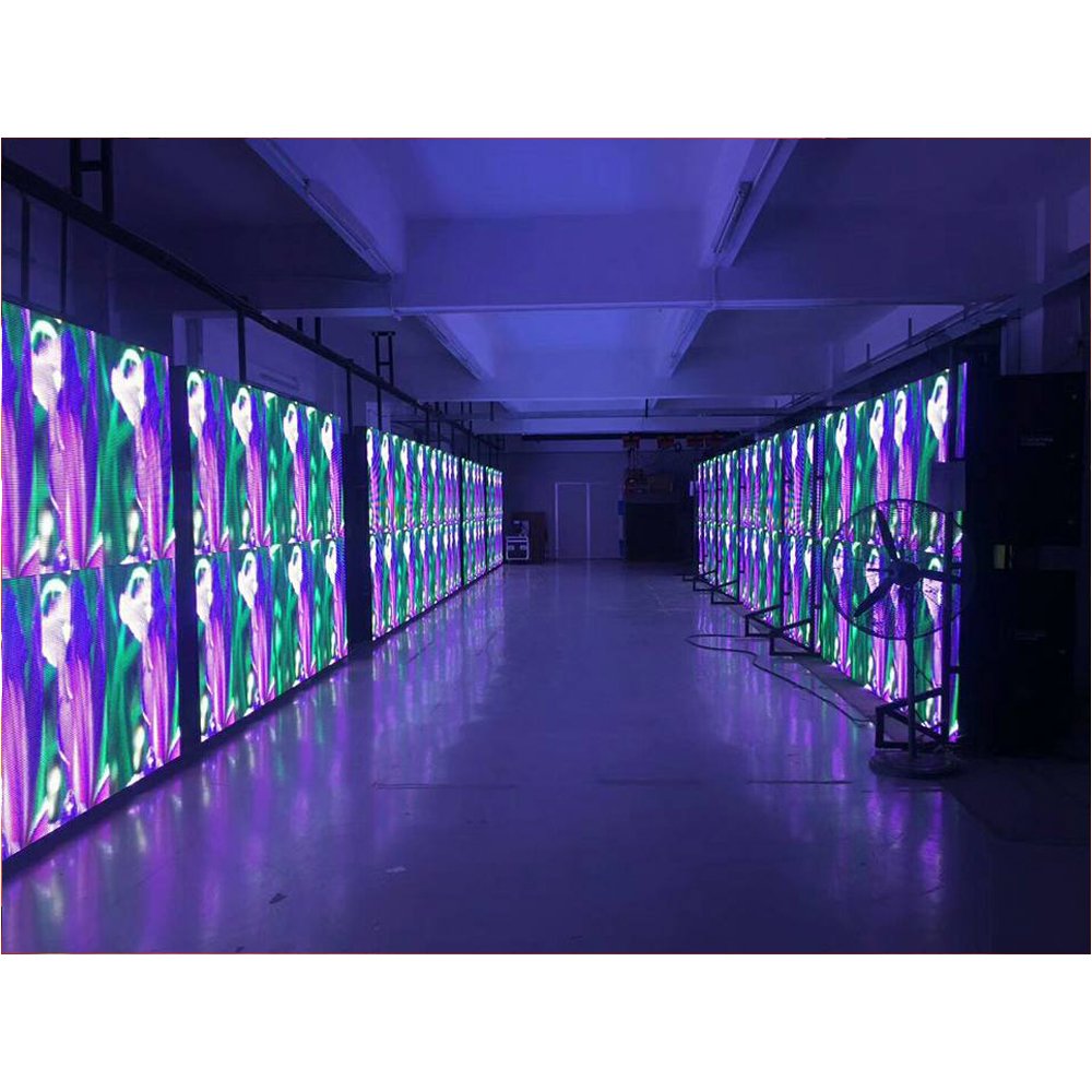 P8 SMD 3535 RGB full color LED display unit board 32x16 pixel 256mmx128mm 1/4 scan LED module