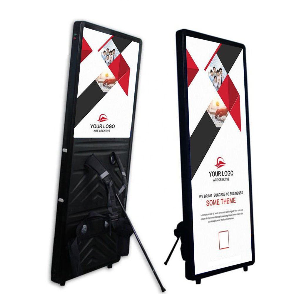 Double-Sided LED Rectangle Backpack Billboard Aluminum Frame For Advertising & Marketing Walking Poster Billboard