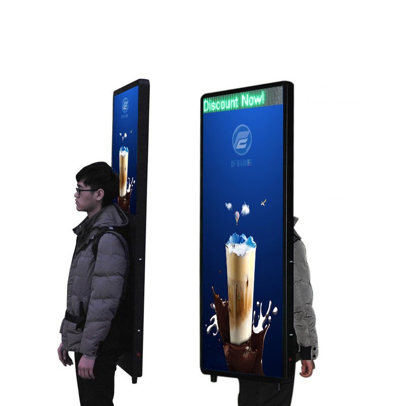 Double-Sided LED Rectangle Backpack Billboard Aluminum Frame For Advertising & Marketing Walking Poster Billboard