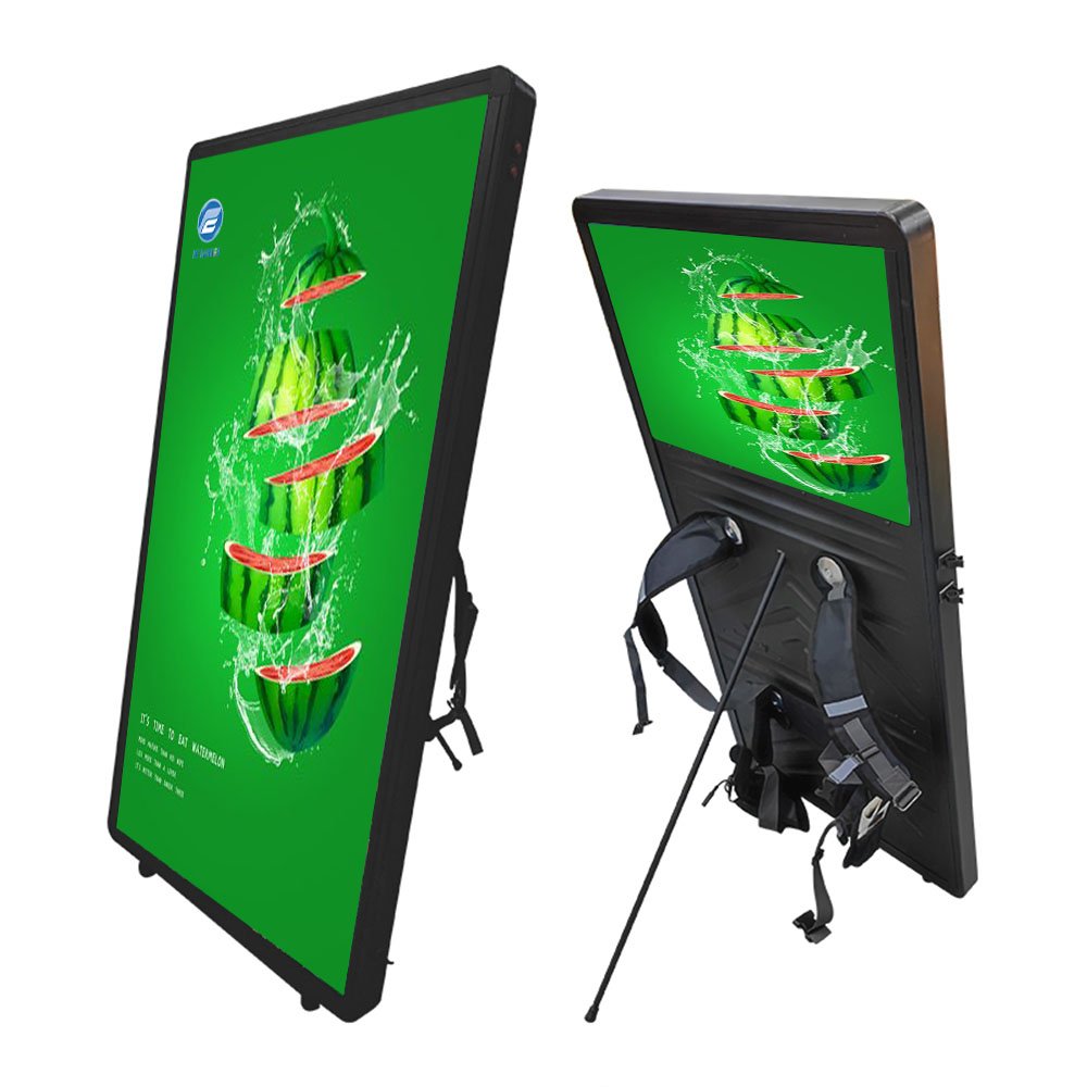 Double-Sided LED Rectangle Backpack Billboard Aluminum Frame For Advertising & Marketing Walking Poster Billboard