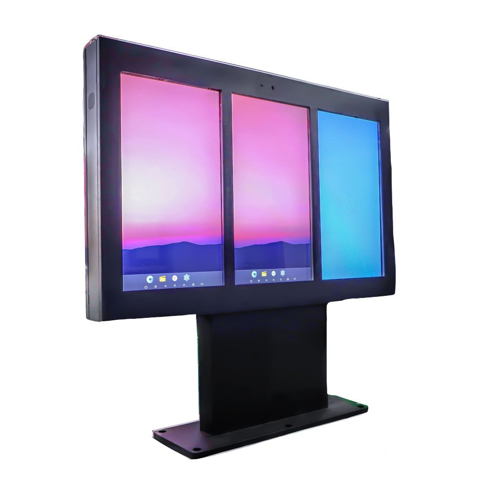 Outdoor Restaurant Menu Board Ip65 Floor Standing Lcd Digital Signage Kiosk Advertising Display Screen With Hd Full Colors
