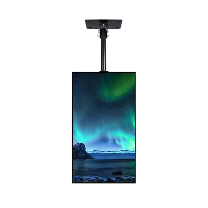 Floor standing kiosk menu board vertical lcd media player 55 inch lcd digital signage store window display