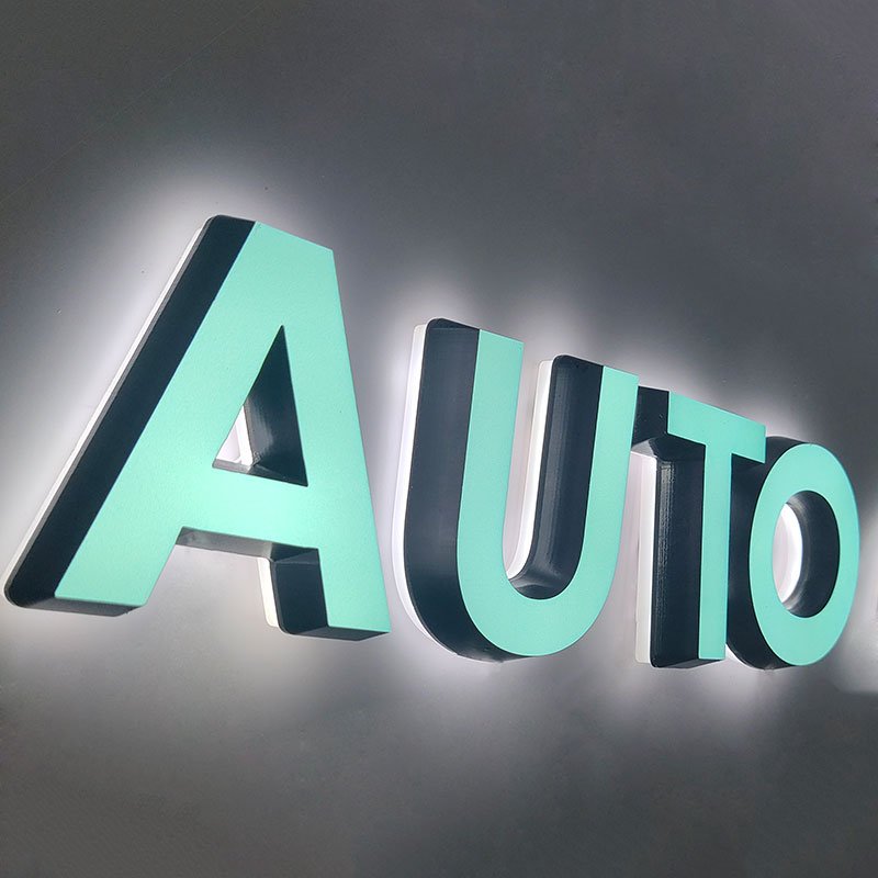 Custom Led 3D Car Sign Brand Wall Logo Signage Shop Sign Board Led Car Wash Signs