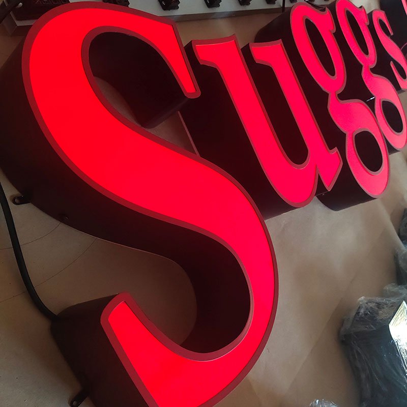 Custom Led 3D Car Sign Brand Wall Logo Signage Shop Sign Board Led Car Wash Signs