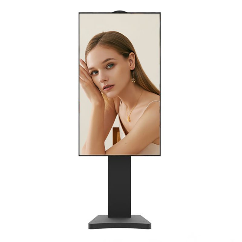 Single pole floor stand window display 2000-2500cd/㎡ brightness advertising lcd display player digital signage and display