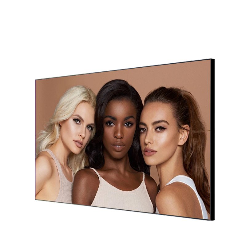 85 inch hanging frameless digital signage LCD LED screen indoor slim edge advertising machine menu display board