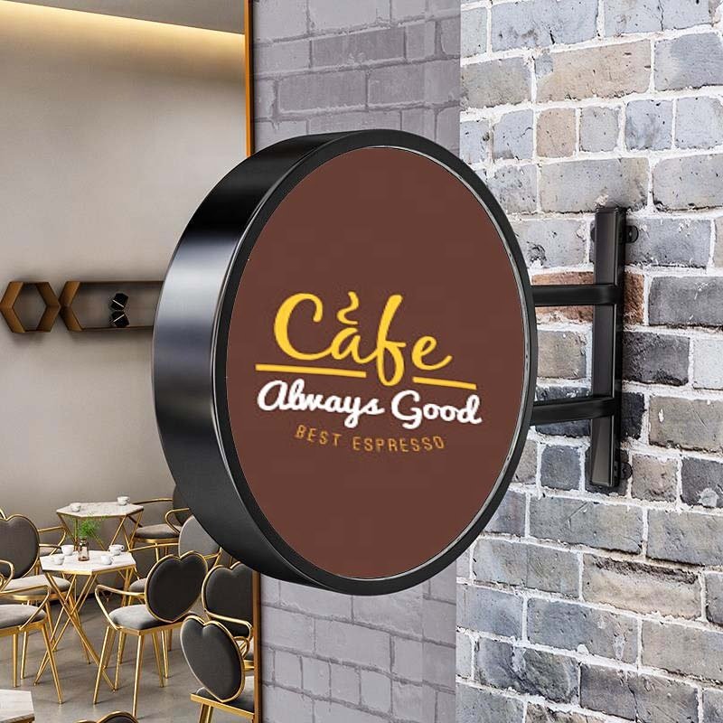 Wholesale outdoor wall mounted double sides rectangular shape acrylic face metal frame and stand LED advertising light box