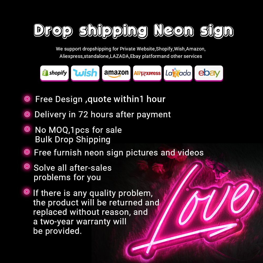 Drop Shipping Popular Led Advertising Custom Neon Light Signs Custom Neon Sign For Wedding Bar Party Decoration