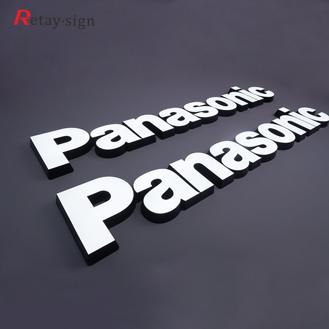 Custom acrylic board led illuminated sign letters shop decor business store sign outdoor wall 3d letter led sign