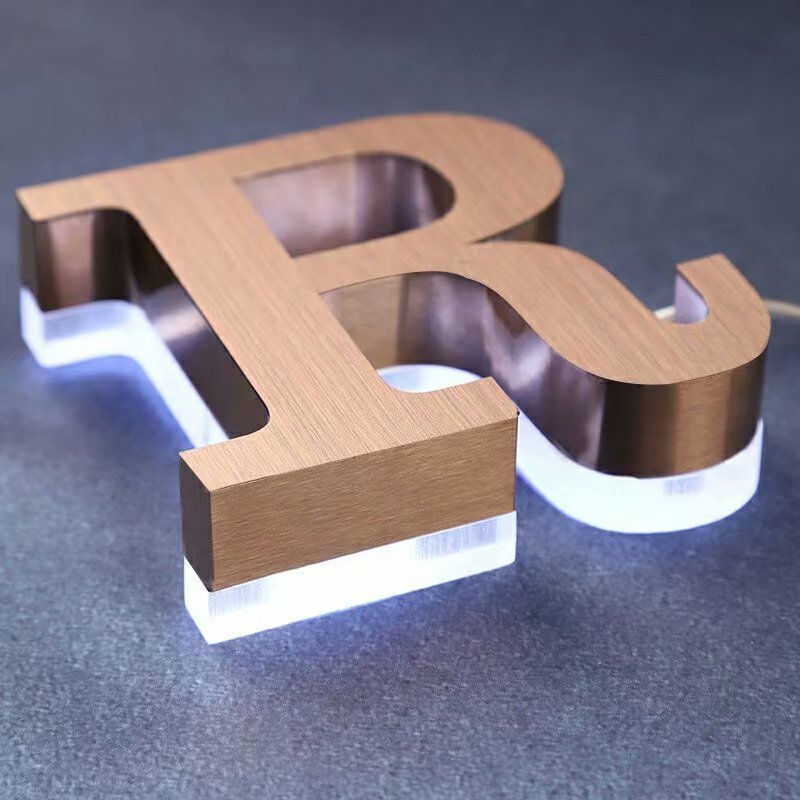 Hotel logo sign high quality led channel letter illuminated car logo fashion custom halo electric frontlit letter sign