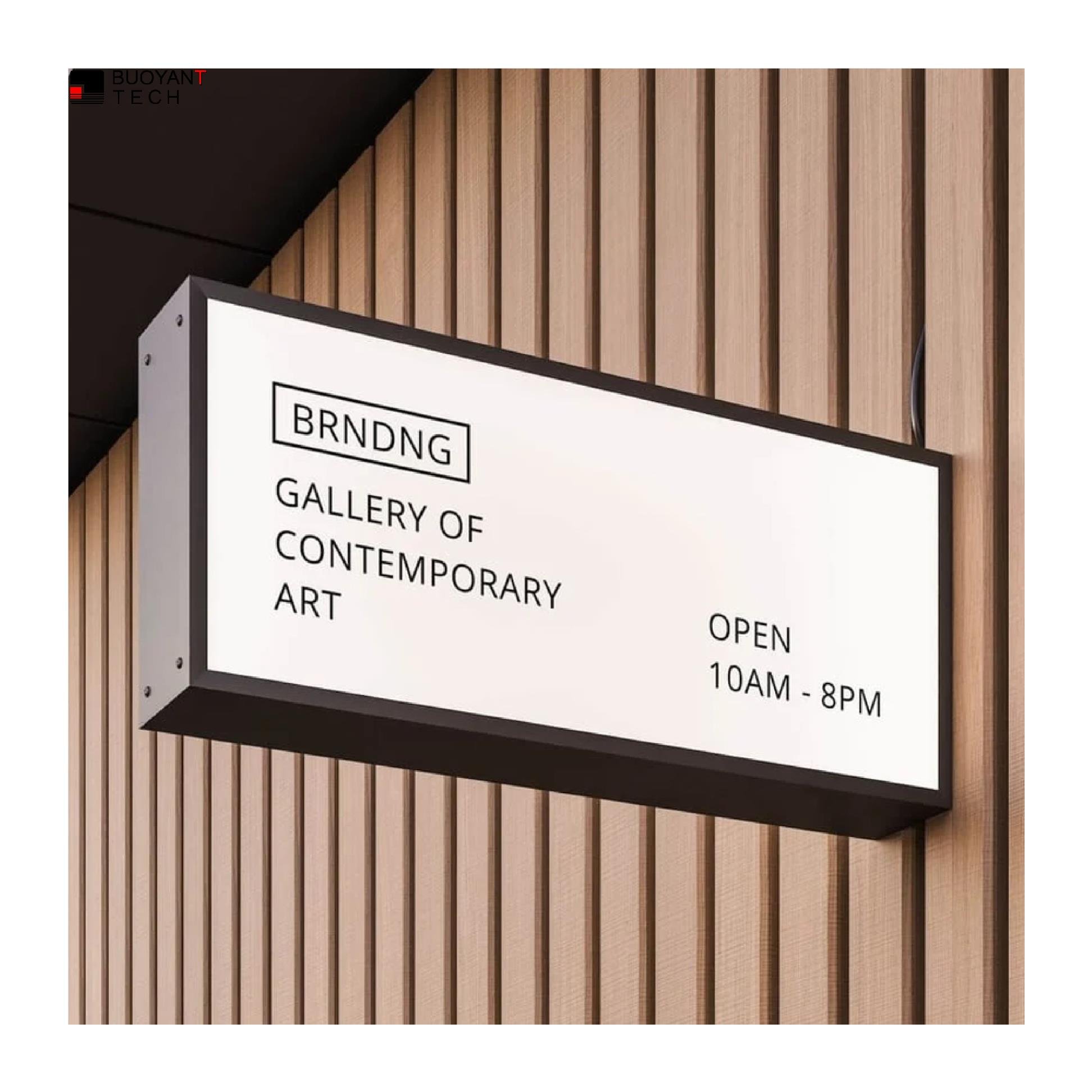 Custom Outdoor Advertising LED Sign Board Rectangle Shape 12V Power Consumption Custom Lightbox Sign