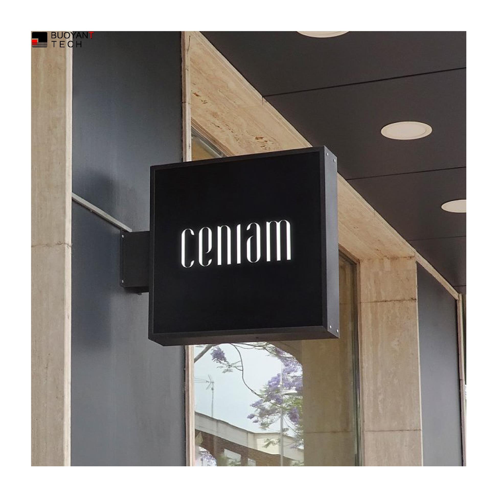 Custom Outdoor Advertising LED Sign Board Rectangle Shape 12V Power Consumption Custom Lightbox Sign