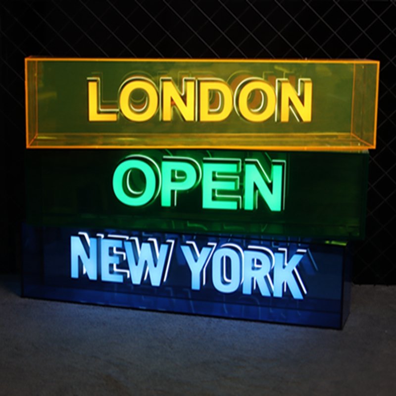 LC Wholesale Price outdoor Indoor custom sign led letters 3d logo mini led illuminated acrylic Light box sign