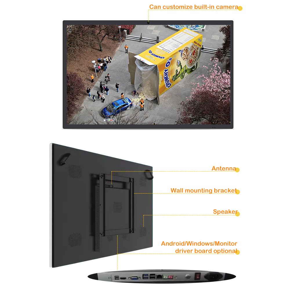 Tablet PC Window Android Indoor Wall Mounted Display Screen lcd Flat Screen TV For Advertising Restaurant Digital Menu Signage
