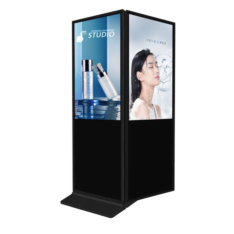LCD Commercial Advertising Display Screen 43"55'' Double Sided Screen Lcd Digital Advertising Media Player for video publish