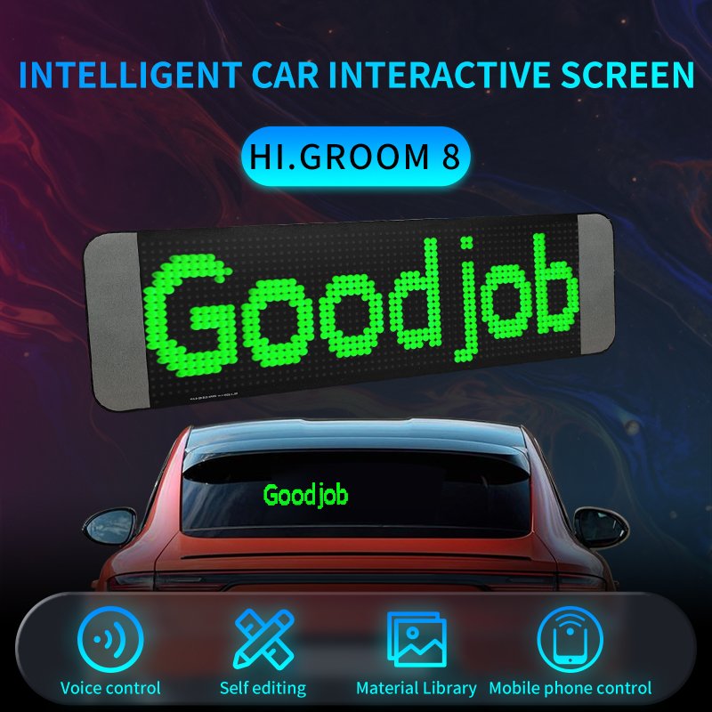 BRAD Custom Full Color Rgb Smart Digital Light Emotion Screen Led Interactive Car Display Car Advertising Screen Led Car Display