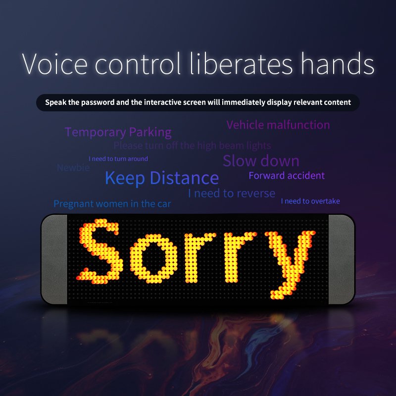 BRAD Custom Full Color Rgb Smart Digital Light Emotion Screen Led Interactive Car Display Car Advertising Screen Led Car Display