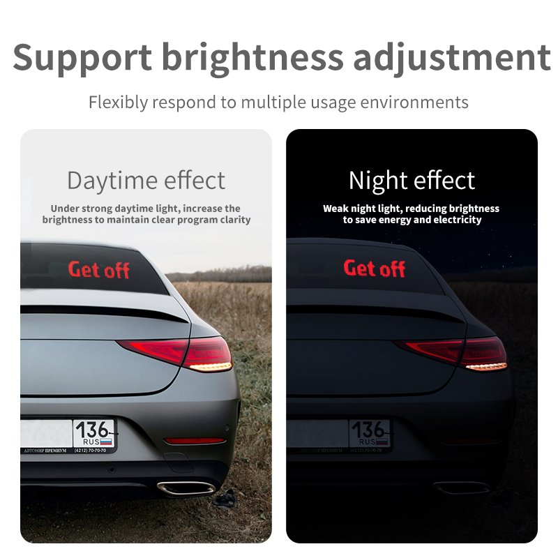 BRAD Custom Full Color Rgb Smart Digital Light Emotion Screen Led Interactive Car Display Car Advertising Screen Led Car Display