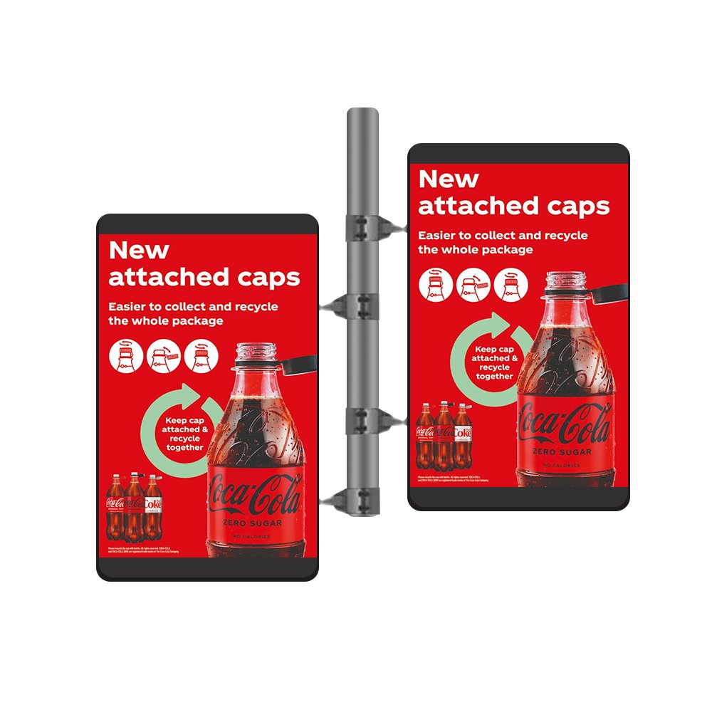 P4 outdoor street light pole LED display screen road screen advertising board solar light pole LED display screen