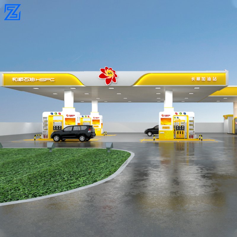 China Petrol Station Equipment LED Logo Pylon Sign 2024 Gas Station Advertising 3D Logo Fuel Station Canopy and Sign Indicator