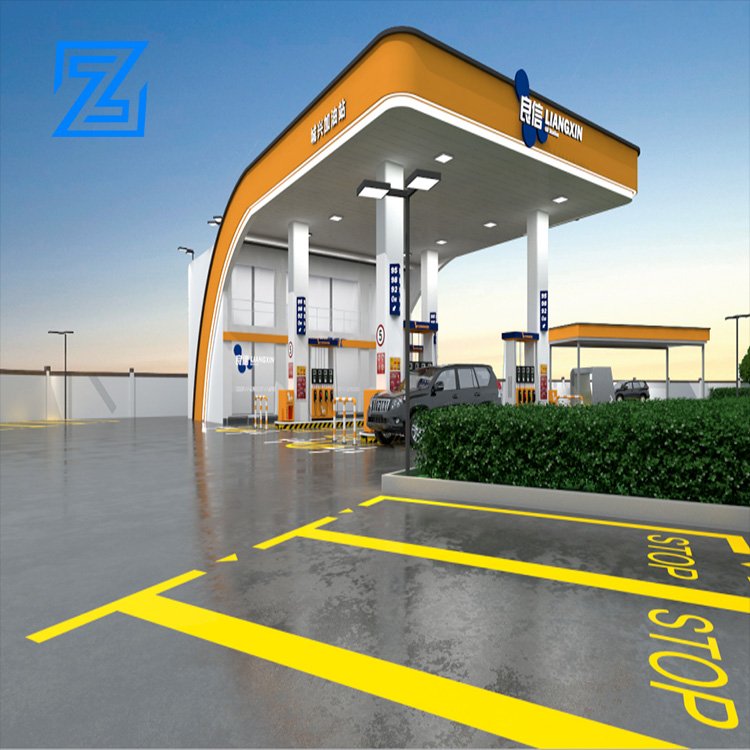 China Petrol Station Equipment LED Logo Pylon Sign 2024 Gas Station Advertising 3D Logo Fuel Station Canopy and Sign Indicator