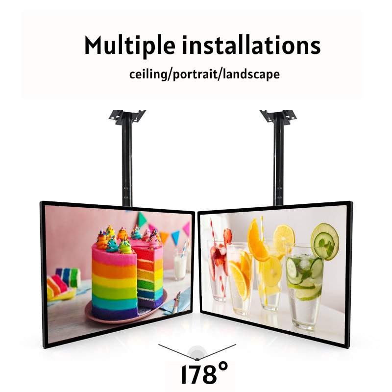 Big Discount Wall Mount Android Digital Signage Smart LCD TV Display Menu Board Indoor Ad Screen for Advertising Display