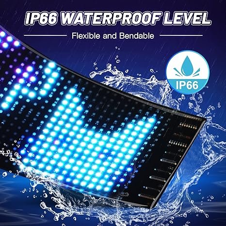 Mini Flexible Led Panel Rgb Color Soft Electronic Signs Led Module Mobilephone Control Advertising Board For Car