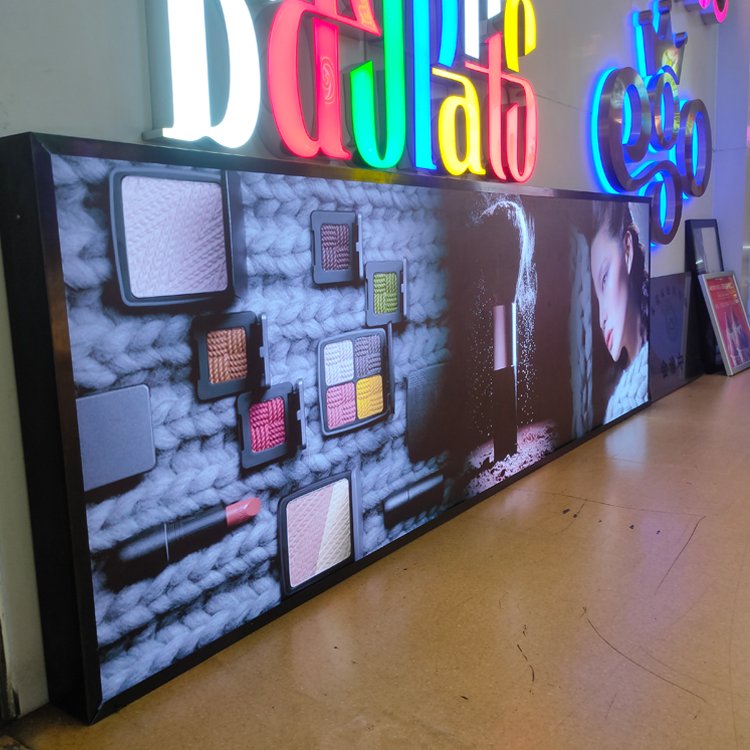 New fashion led stainless steel fabric lightbox LED letter lightbox outdoor shop store custom led sign for business lightbox