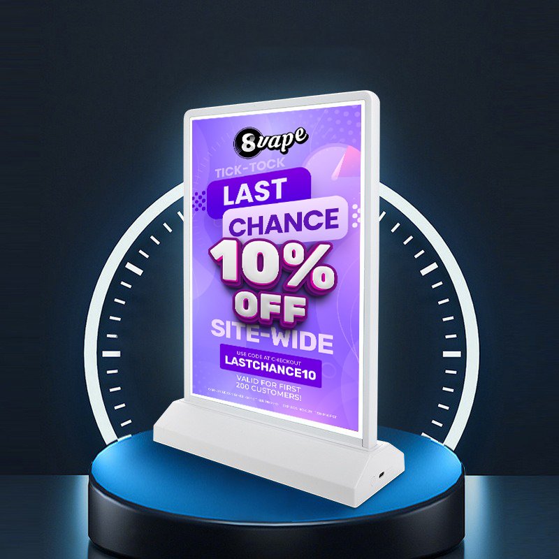 LED Advertising Light Box for Restaurant & Marketing Cinema Rectangle Shape Aluminum Frame Tempered Glass Durable Poster Frame