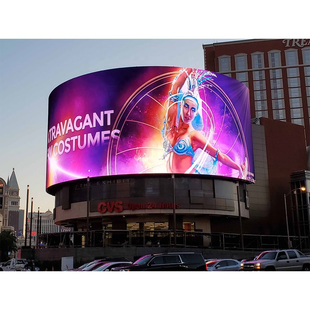 Outdoor Giant Display Led Billboards With 3D Effect Screen Large Advertisement Wall Circle 360 Flood Advertising Board