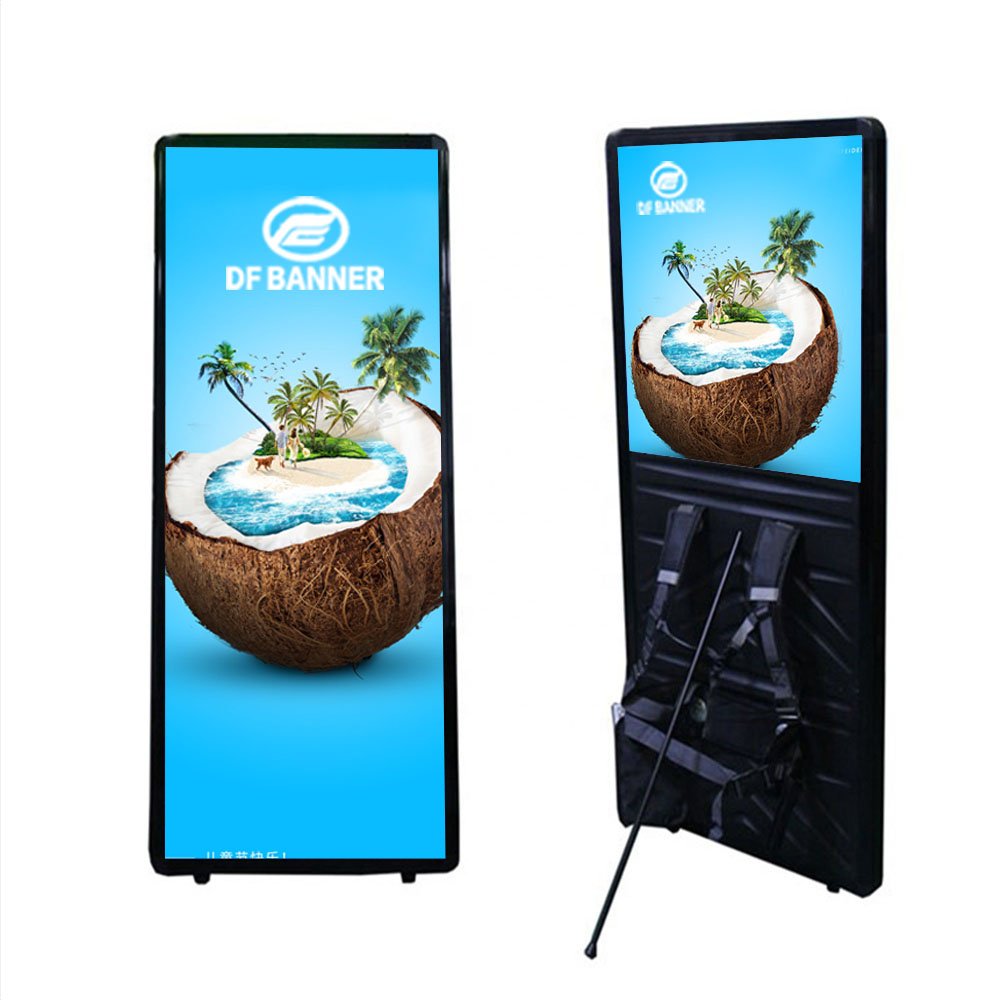 High quality LED backpack light box with battery portable walking billboard