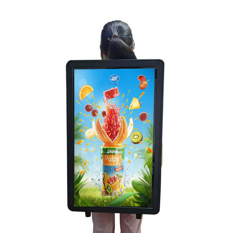 High quality LED backpack light box with battery portable walking billboard