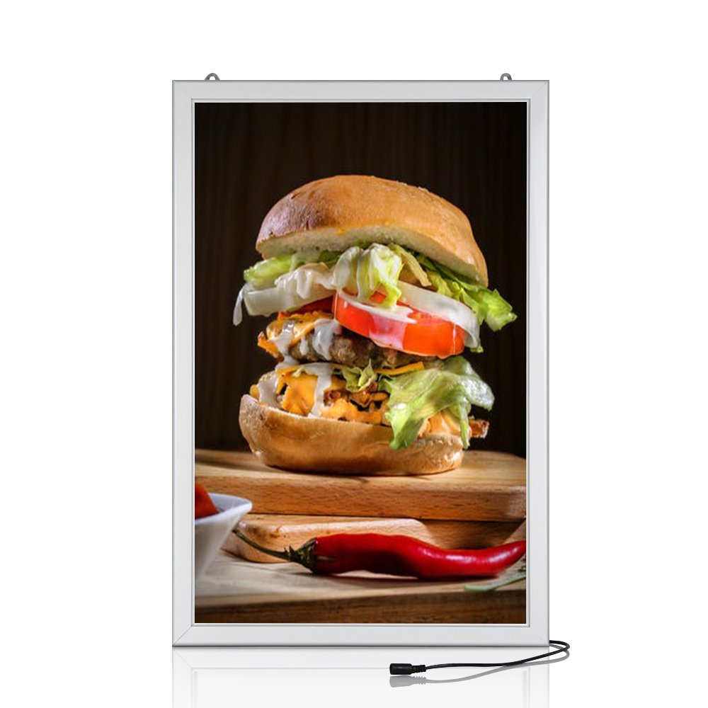 Double Sided Super Slim LED Advertising Display Slim Light Box Indoor Hanging Type Front Panel LED Display Sign Board