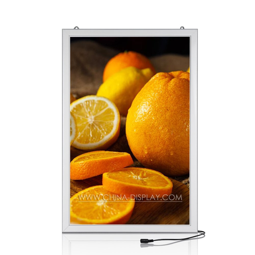 Double Sided Super Slim LED Advertising Display Slim Light Box Indoor Hanging Type Front Panel LED Display Sign Board