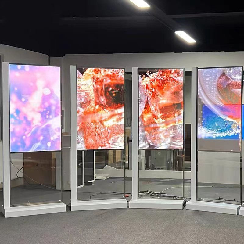 Display Advertising Screen Digital Signage Transparent Best Selling Factory Price 55 Inch Floor Standing LCD Indoor Screen Kiosk