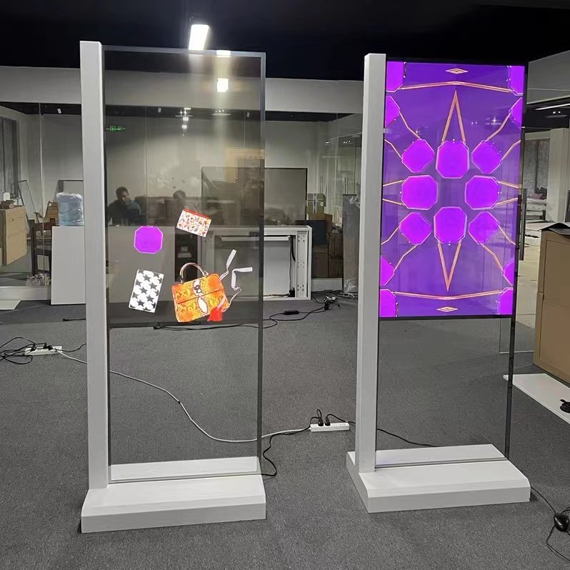 Display Advertising Screen Digital Signage Transparent Best Selling Factory Price 55 Inch Floor Standing LCD Indoor Screen Kiosk