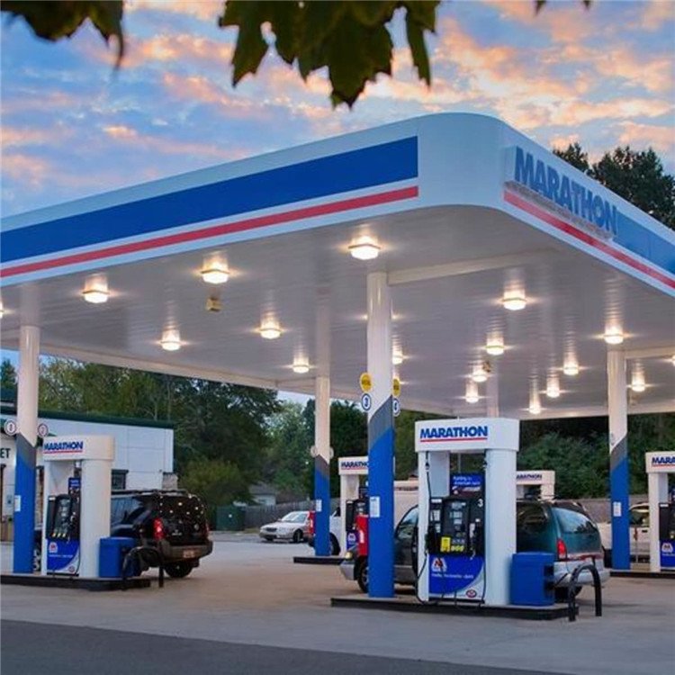 Filling Station Signage Sign Advertising Illuminate Free Standing Pylon Sign Boards