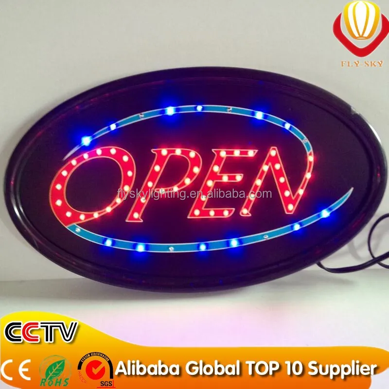 Neon Sign OPEN LED Business Open Sign Advertisement Board Electric Display Sign Two Modes Flashing Steady Light