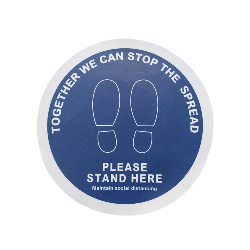 6ft Custom Die Cut Vinyl Safety Sign Sticker Waterproof Advertising Board Floor Distance Sign