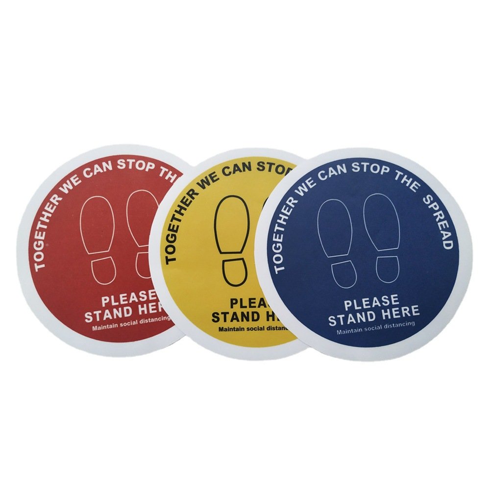 6ft Custom Die Cut Vinyl Safety Sign Sticker Waterproof Advertising Board Floor Distance Sign