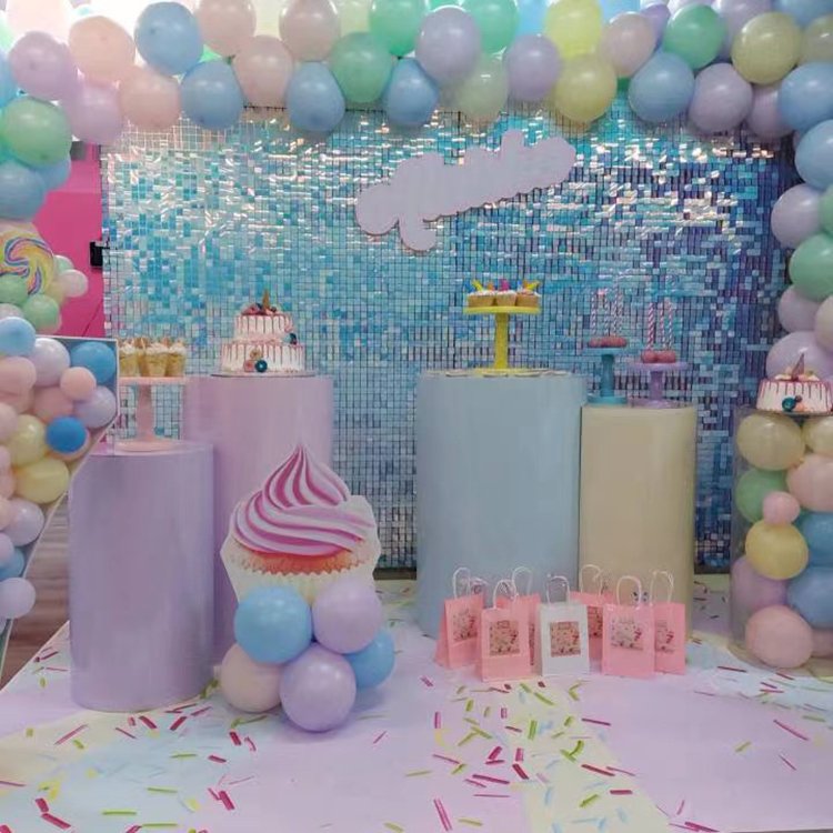 Shimmer Wall Backdrop Sequin Panels Backdrop for Bridal Shower Birthday Backgrounds Advertising Rainbow