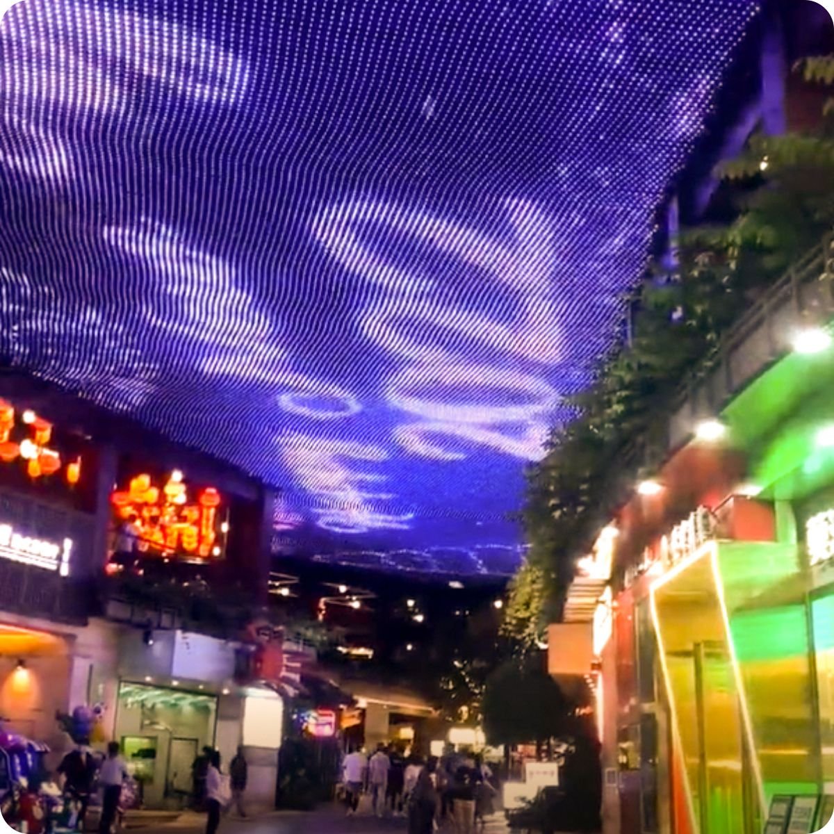 T20 P50 high quality LED film Foldable Waterproof Creative electronic advertising board Mesh Screen