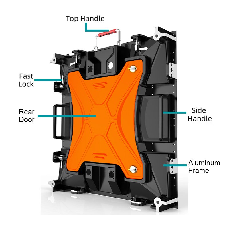 576*576mm Easy Installation High Strength Empty Cabinet for Indian Market Indoor/Outdoor Rental/Fixed LED Video Wall Screen