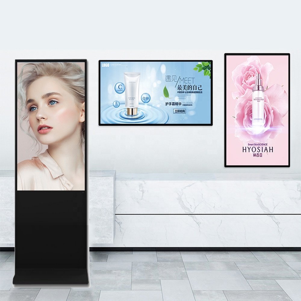 smart board 4K IR touch education teaching equipment movable digital signage and displays for classroom.