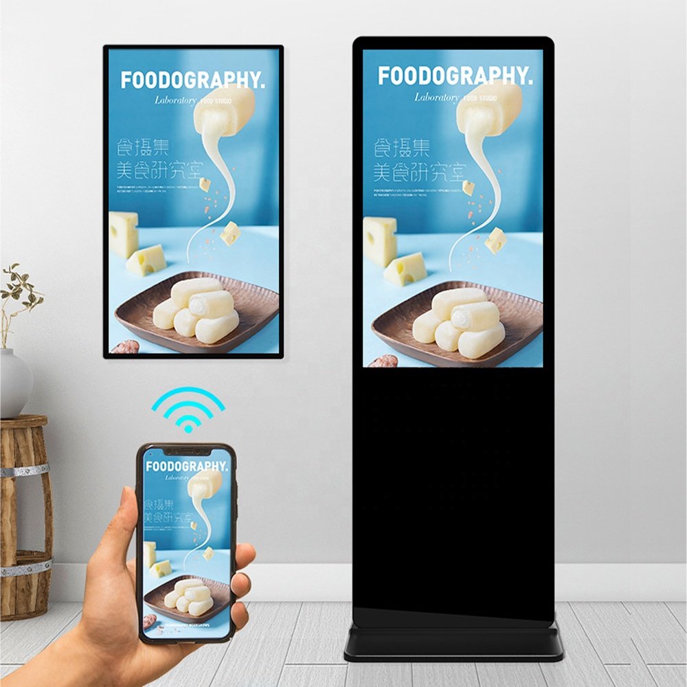 smart board 4K IR touch education teaching equipment movable digital signage and displays for classroom.