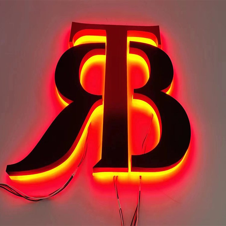 New arrival acrylic metal led light letter sign custom stainless steel RGB light up sign led custom logo led sign for business