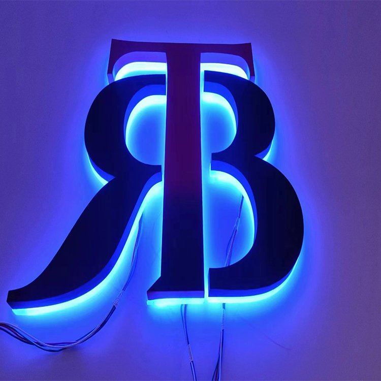 New arrival acrylic metal led light letter sign custom stainless steel RGB light up sign led custom logo led sign for business